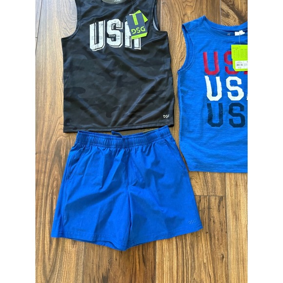 Boys' DSG Tank & Shorts Bundle – Blue & Camo – Size XS - Picture 4 of 4